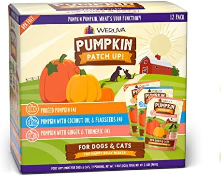 Weruva Pumpkin Patch Up!, Pumpkin Pumpkin, What’s Your Function? Variety Pack for Dogs & Cats, 2.8oz Pouch (Pack of 12)