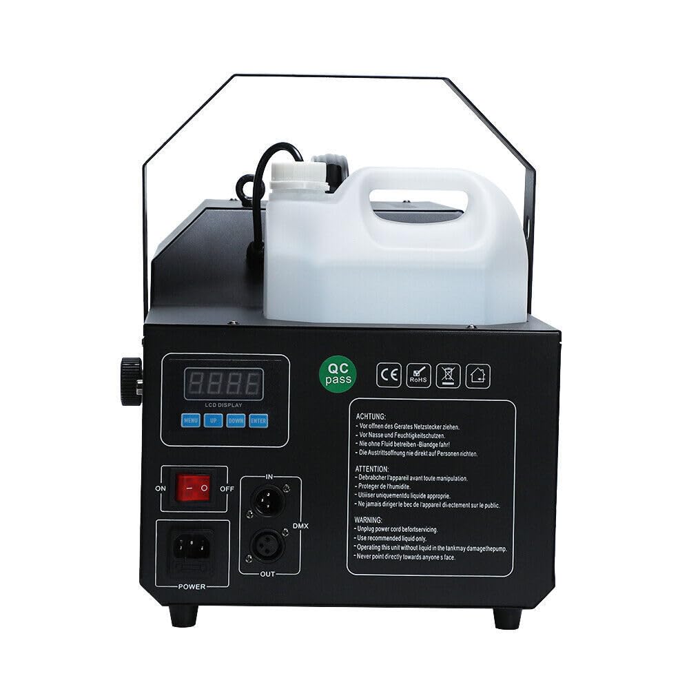 Schneemaschine, 5 L 1500 W LED tragbare Hochwertige Schneematschmaschine, 3-in-1 Schneemaschine Schneeflockenmaschine DMX mit Leichter für Partys,Bühne, Hochzeit