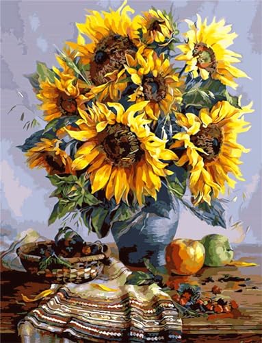 Tableau perle Diamant Tournesol 70x80cm, un grand cadeau créatif de broderie diamant DIY