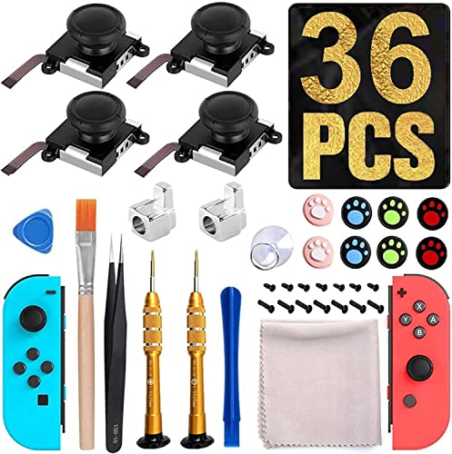 La mejor comparación de Tornillos precio para comprar hoy. 28 BuFan 4 Joycon Joystick Reemplazo para Nintendo Switch, 3D Joystick Analógico para Nintendo Switch Joy-con con Destornillador Herramientas de Reparación y Repuestos