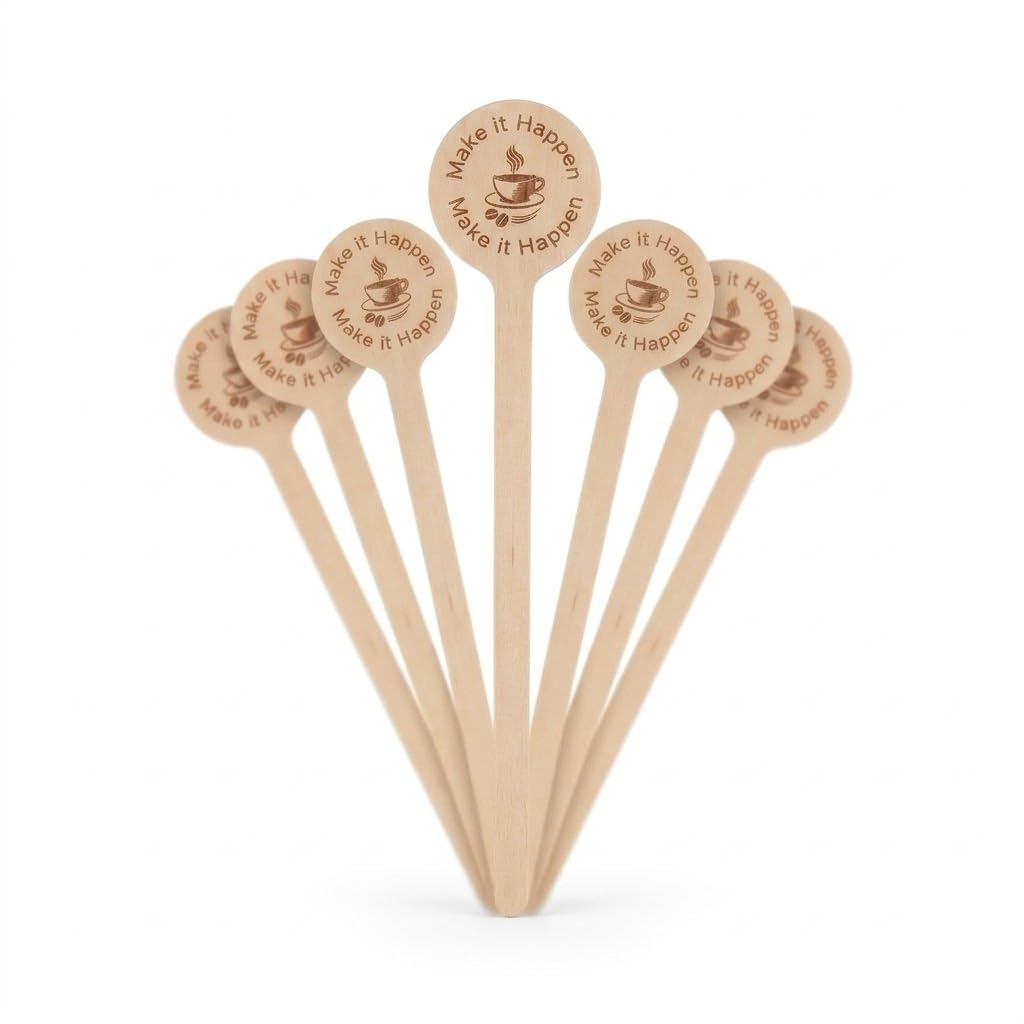 Eco-Friendly Coffee Stir Sticks - 100 Pack -1 Eco-Friendly Coffee Stir Sticks - 100 Pack -1