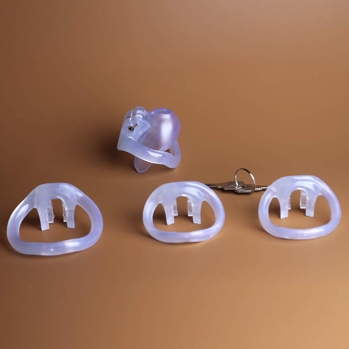 Cage De Chasteté NUB UOSU - 4 Anneaux - Rose ABS Hypoallergénique - Soumission Masculine