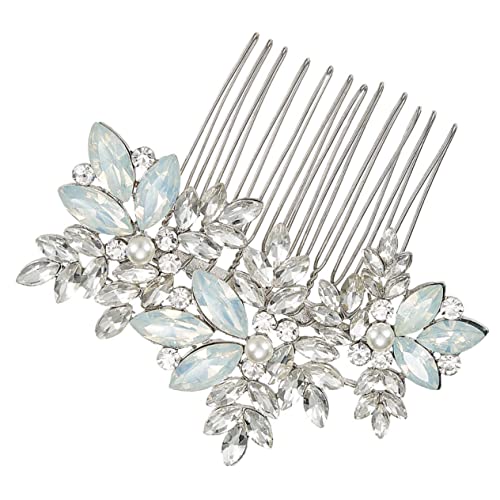 Healvian ヘアコーム 結婚式用 花嫁用 ヘアアクセサリー 簡約デザイン 軽量