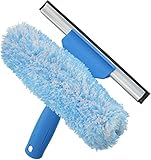 Unger Professional Microfiber Window Combi: 2-in-1 Professional Squeegee and Window Scrubber, 6'