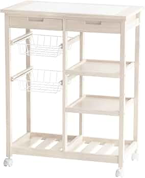 Amazon.co.jp: ネイキッズ キッチンワゴン タイル 天板 ホワイトタイル