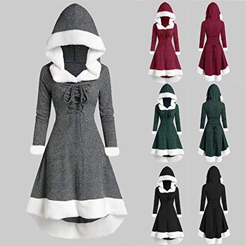 Robe à capuche d'hiver en patchwork doux pour les sorties décontractées - 4
