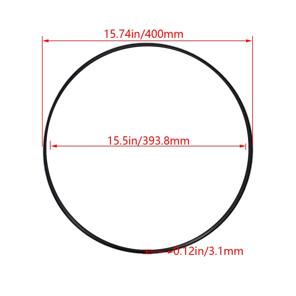 Othmro Guarnizione in gomma O-Ring, rondelle in gomma nitrile, diametro 400 mm OD 393,8 mm ID 3,1 mm di larghezza, rondelle per rubinetto da cucina guarnizioni O-Ring per rubinetti, idraulici