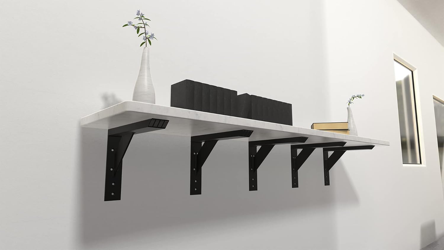 The Original Granite Bracket Large Shelf Industrial Bracket (16x10), Kitchen Countertop Applications, Floating Shelf Brackets,Strong & Durable,Home Projects, Amazing for Kitchens/Bathrooms 1 Count