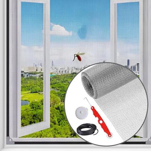 Rollo de pantalla de malla resistente de 157x47 pulgadas y red para mascotas pesadas 3