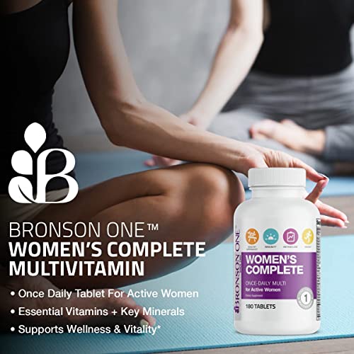 Bronson ONE Daily Women’s Complete Multivitamin Multimineral Once-Daily Multi for Active Women, 180 Tablets - Image 5