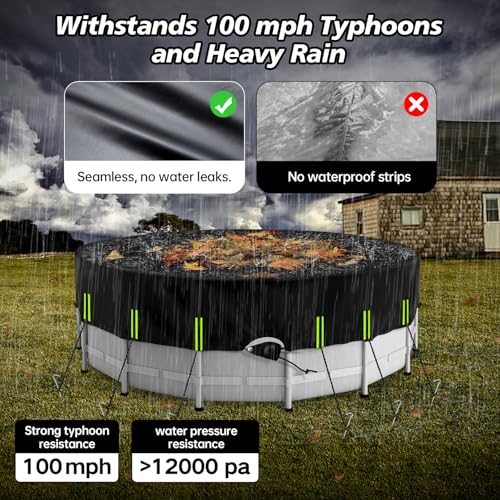 Cobertor redondo para piscina de 18 pies con tiras reflectivas miniatura 4