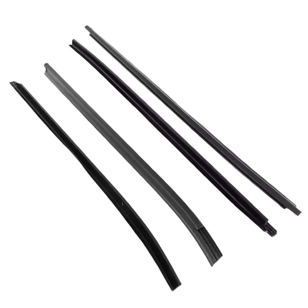 Ylrng One Color 68161-0K010 68162-0K010 Window Weatherstrip Glass Seal Belt Rubber Moulding Trim Strips For Hilux For Sr5 4Doors 2005-2015 Outer Window Glass Seal Belt