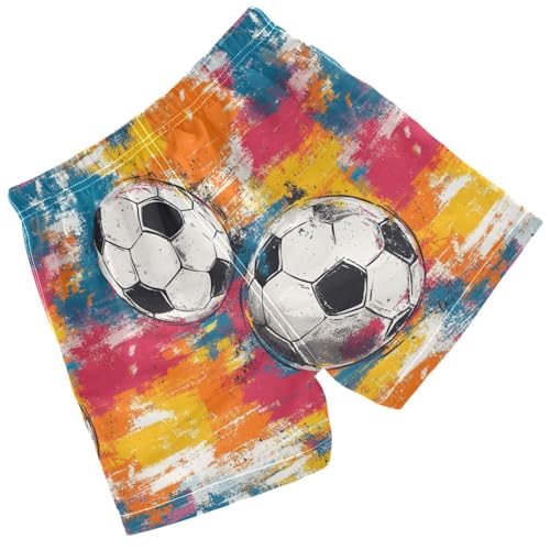 Pigsaly Boys Swim Trunks Grunge Football Abstract Soccer Boys Board Shorts Swimsuit Swimwear Summer Bathing Suit 5T Multicolor2