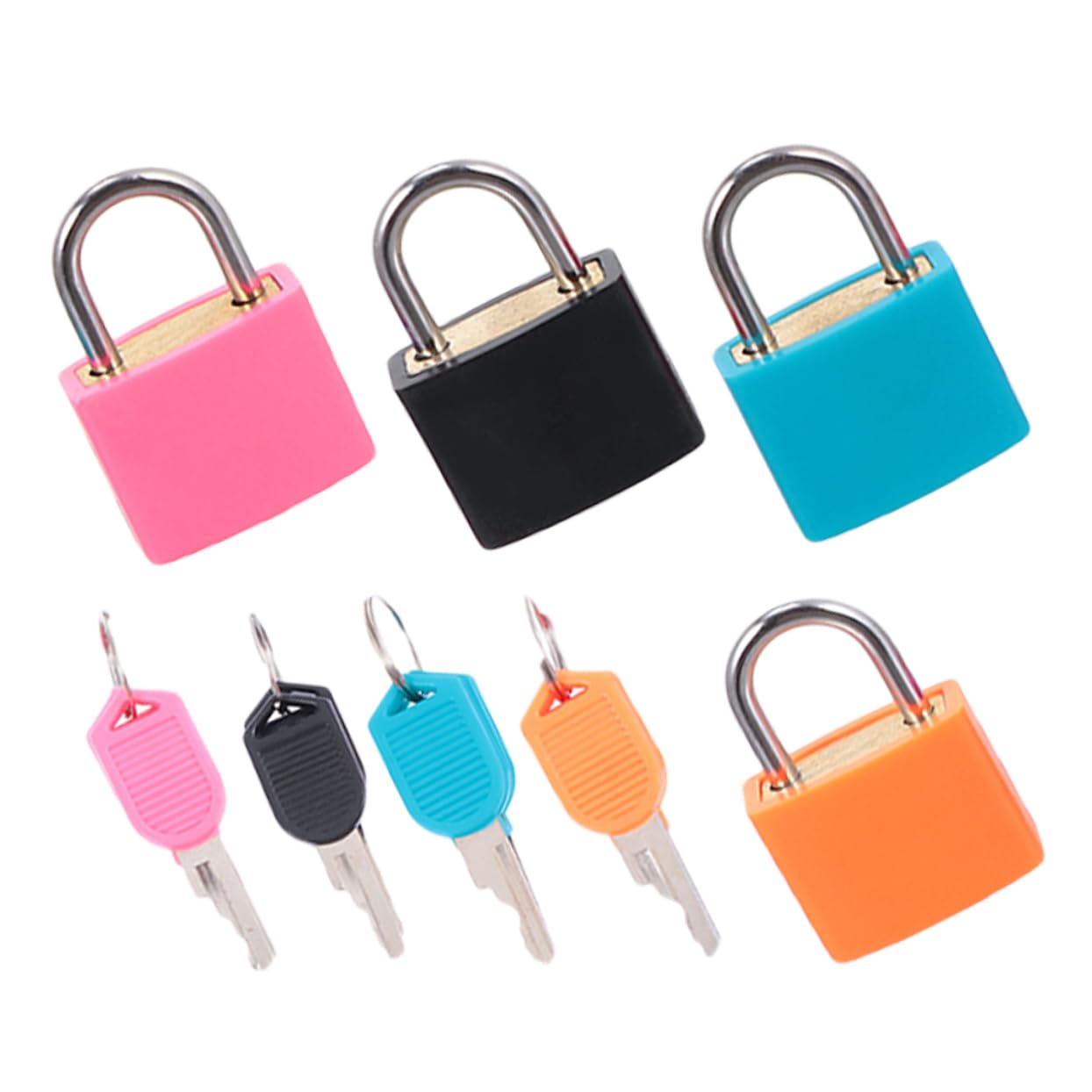 PartyKindom 16pezzi Lucchetto Chiuso Serratura Di Sicurezza Per Zaini e Valigie Materiale Resistente Leggero e Compatto Colori Arancione