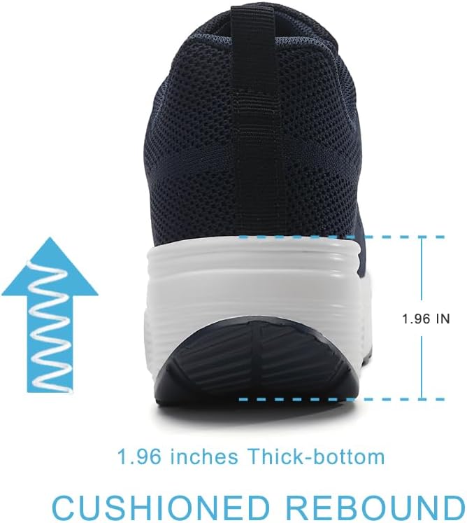 RUIDENG Platform Sneakers for Women Air Cushion | Walking Shoes Women Comfortable All Day | Thick Rocker Bottom - Image 7