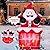 JOYIN 5 FT Tall Animated Christmas Inflatable Santa Outdoor Decorations, Christmas Blow Ups Santa Inflatable on Chimney for Yard, Blow Up Xmas Decor Outdoor with LEDs for Outside Lawn Garden Decor