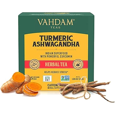 VAHDAM Turmeric Ashwagandha Herbal Tea Bags Cover