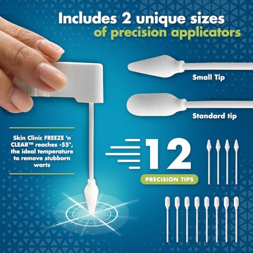 skin clinic freeze 39n clear advanced wart remover tough on warts gentle on skin 12 precision applicators