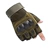 ketmart Nylon Tactical Half Finger Gloves for Sports, Hard Knuckle,Hiking,Cyclling,Travelling,Camping,Outdoor,Boxing, Motorcycle Riding, Arm Shooting Gym Gloves, Green