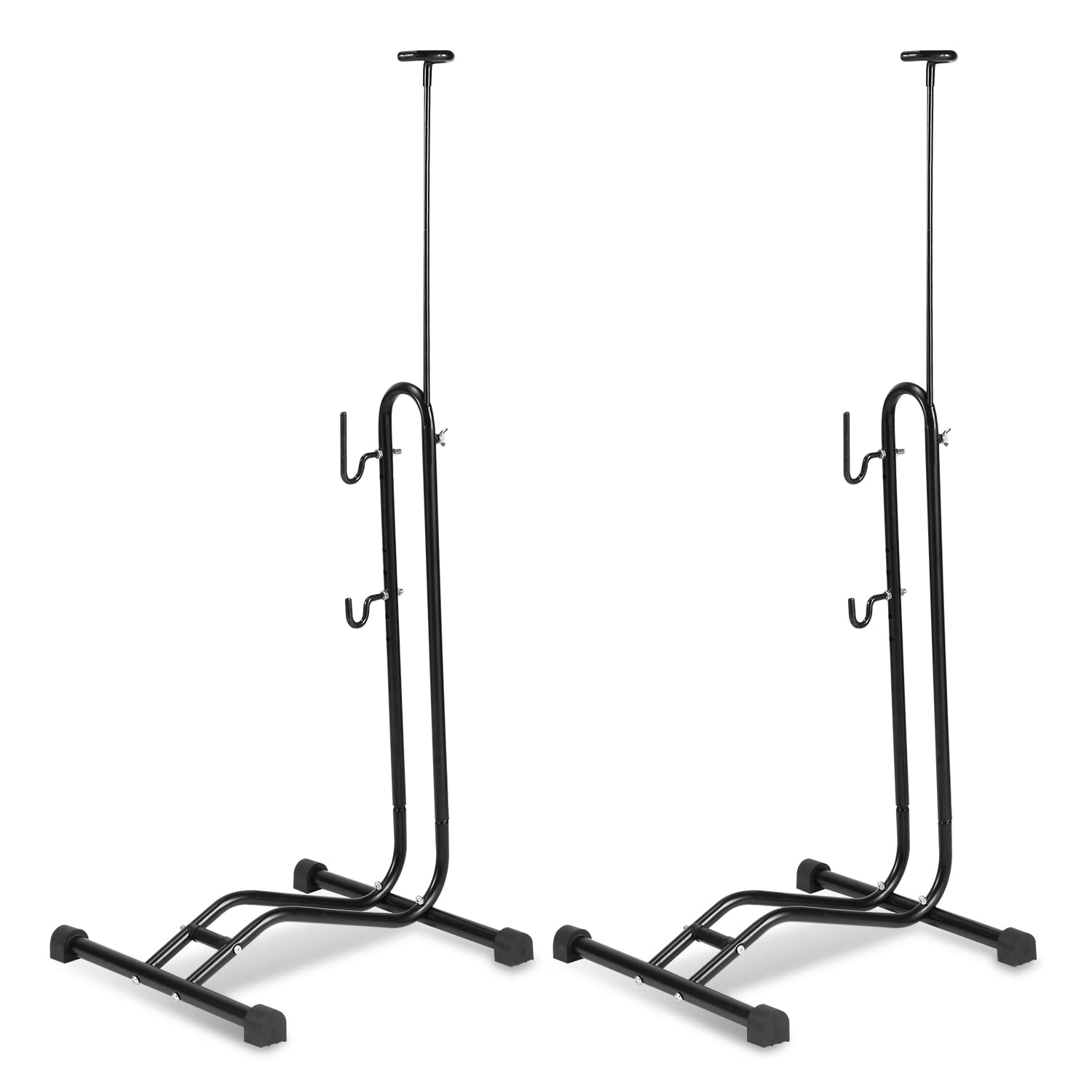 Soporte para bicicletas 3 en 1, soporte de mantenimiento para bicicletas ajustable en altura con suspensión horizontal y vertical, antideslizante, soporte de hasta 7 cm para bicicletas de