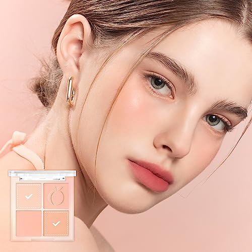 Image of Dasique Blending Mood Cheek #03 Peach Blending | 4 Blendable Shades | Pressed Powder Blush Palette for Cheeks | Silky & Soft Blur Finish | Lightweight Blush for Cheeks | Korean Makeup | Vegan