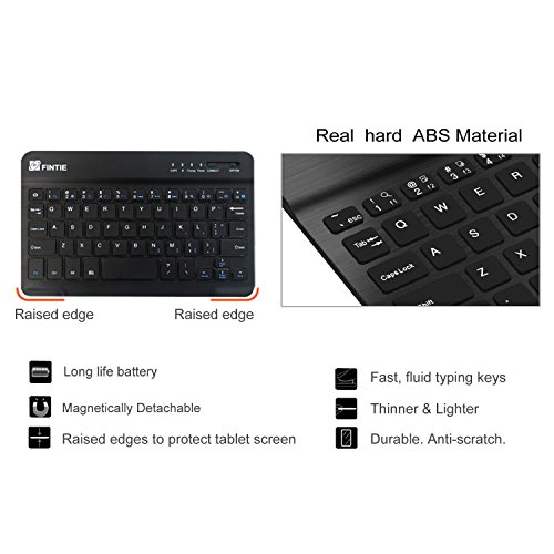 Fintie Keyboard Case For Samsung Galaxy Tab E 8.0, Slim Lightweight Stand Cover With Magnetically Detachable Bluetooth Keyboard For Galaxy Tab E 32Gb Sm-T378/Tab E 8.0 Sm-T375/Sm-T377, Black #TOP5