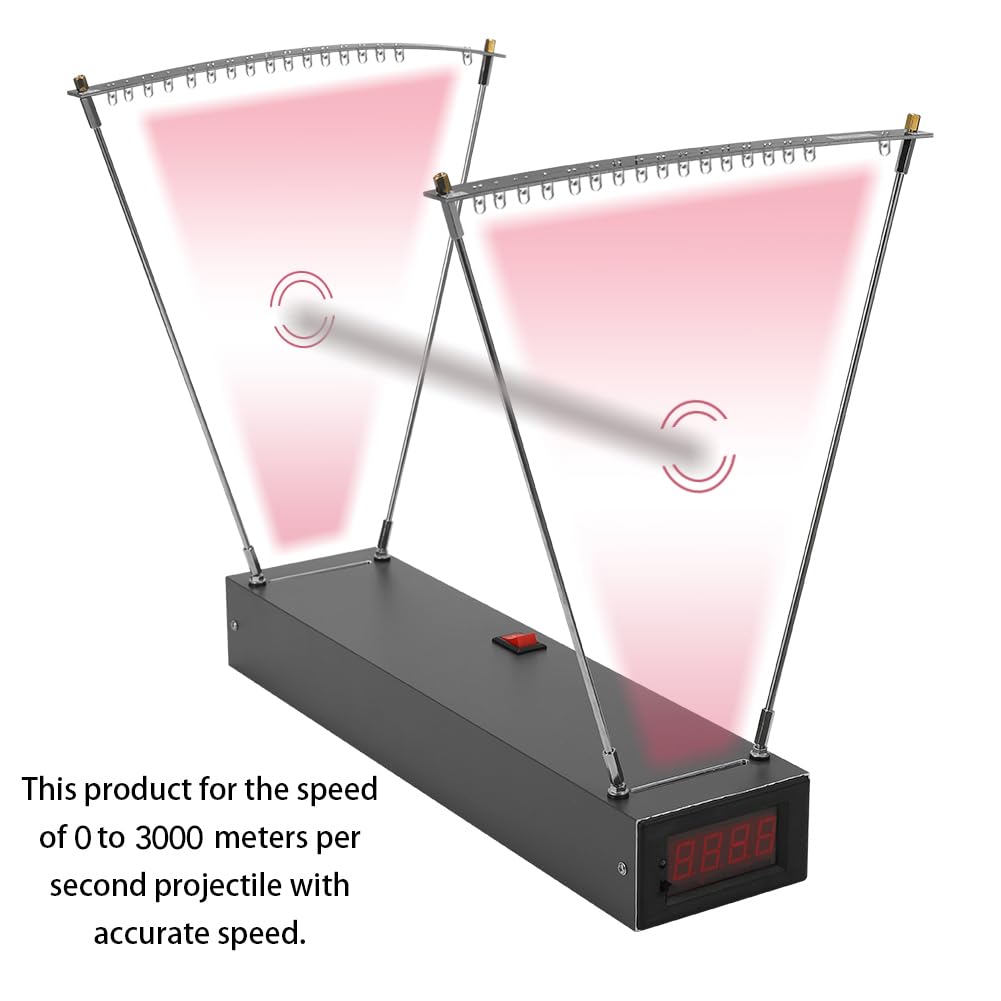 Hancaner Velocimetry Geschwindigkeitsmessgerät Pro mit Baldachin und WiFi 30–9999fps,hochpräziser Geschwindigkeitsmesser in WiFi-Version, unterstützt 20 Datenspeichersätze
