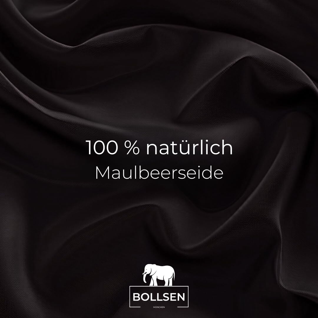 BOLLSEN Seidenschlafmaske – 100% Maulbeerseide, ultraweich & atmungsaktiv, verstellbar, vollständige Verdunkelung – Marineblau, Rosenquarz, Schwarz – Einzel- & Multipack-Optionen