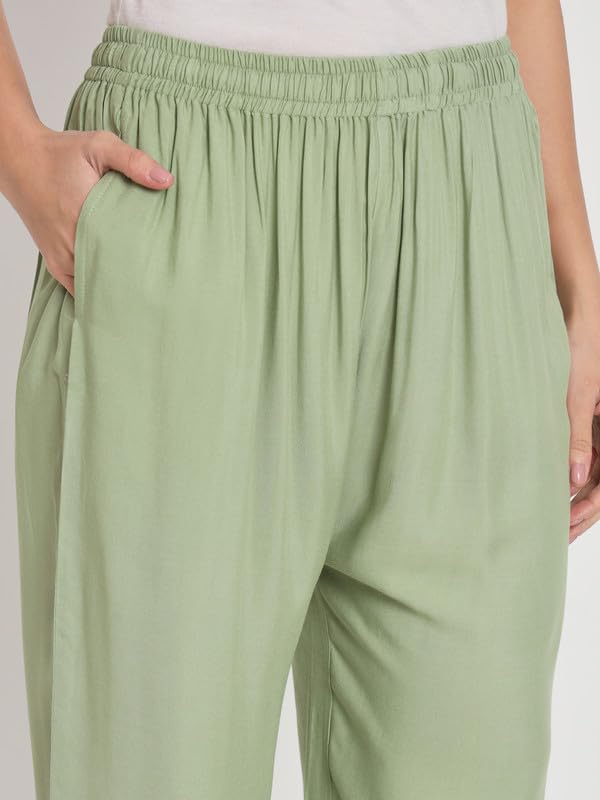 Image of Soft Colors Relaxed Fit Pocket Palazzo