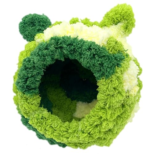 Image of Winter Warm Bird Nest, Coral Velvet Parrot Breeding House for Cage Forest Green Bird Bed for Canary Parakeet and Other Small Medium Pets (Small)
