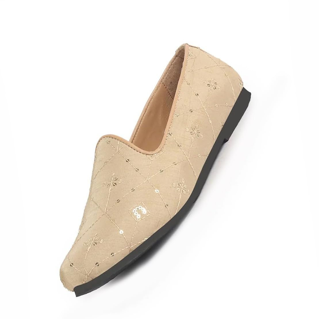 Men Embroidery Sequin Ethnic Slip On Juttis and Mojaris for Wedding|Festive Party Slip-On Kurta Shoe|Traditional Sherwani Shoes-image-39