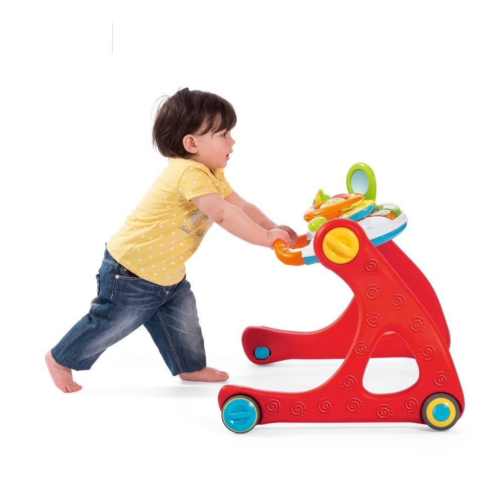 Chicco Grow and Walk 4in1 Baby Aktivitäts Spielzeug und Lauflernhilfe, Lernspielzeug mit manuellen Aktivitäten, Lichtern und Geräuschen, Abnehmbares Elektronisches Panel - Baby Spielzeug 3-36 Monate