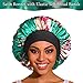 Satin Bonnet Silk Bonnet Hair Bonnet for Sleeping- 4 Pack Sleep Bonnets for Women with Wide Elastic Band for Curly Hair Braids