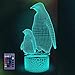 Produktbild 3D Pinguin Lampe USB Power Fernbedienung 7/16 Farben Amazing Optical Illusion 3D wachsen LED Lampe Formen Kinder Schlafzimmer Weihnachten Geschenke Nacht Licht