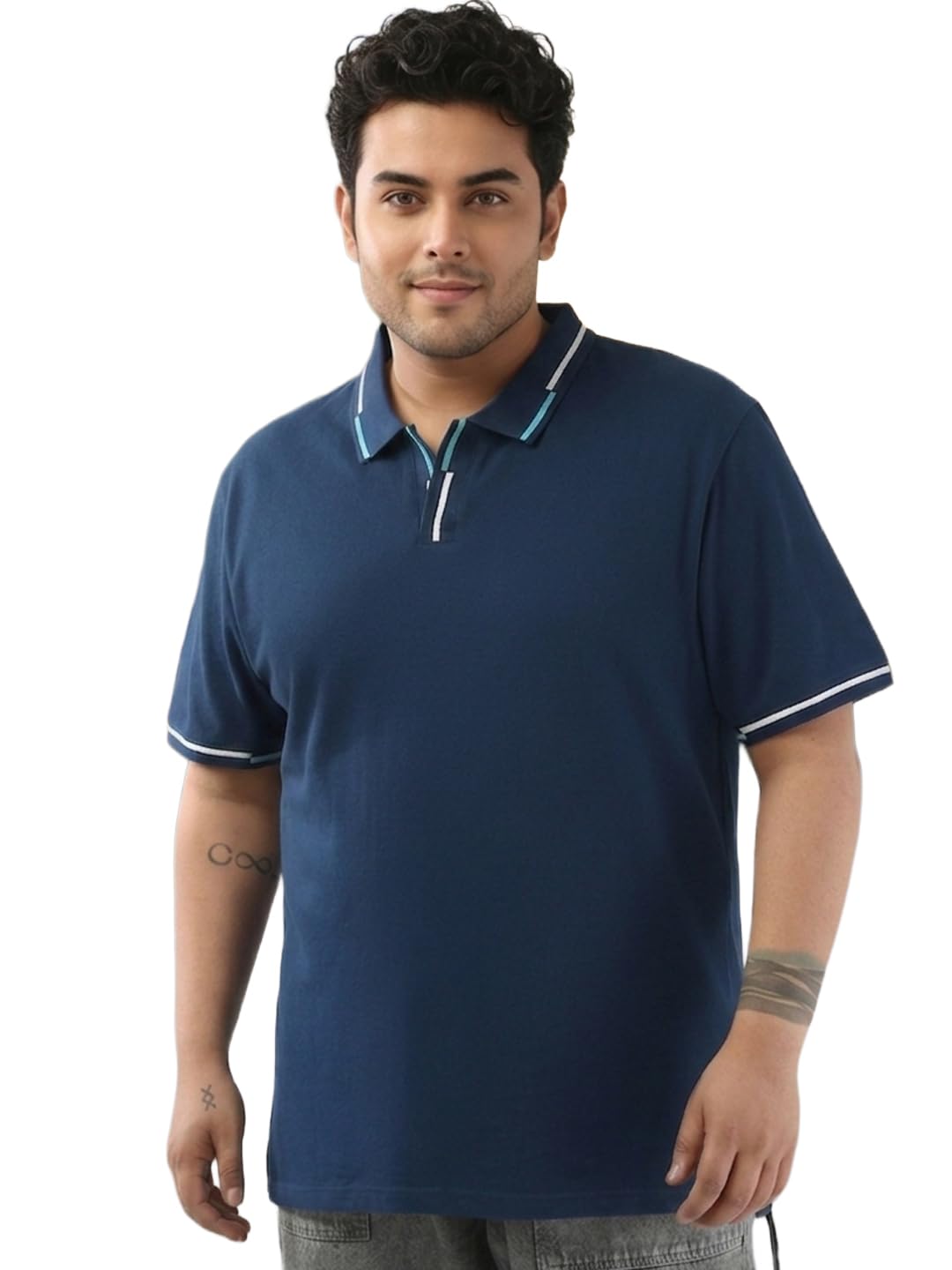 urbano plus Men's Solid Regular Fit Half Sleeve Cotton Polo T-Shirt-picture-30