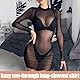 LKJAUOZ 1 Stück Damen Sexy Erotisch Morgenmantel Kurz Pyjama für Frauen Mollig Negligee Große Größen Unterwäsche Dessous Curvy Transparent Babydoll Reizwäsche Nachtmantel