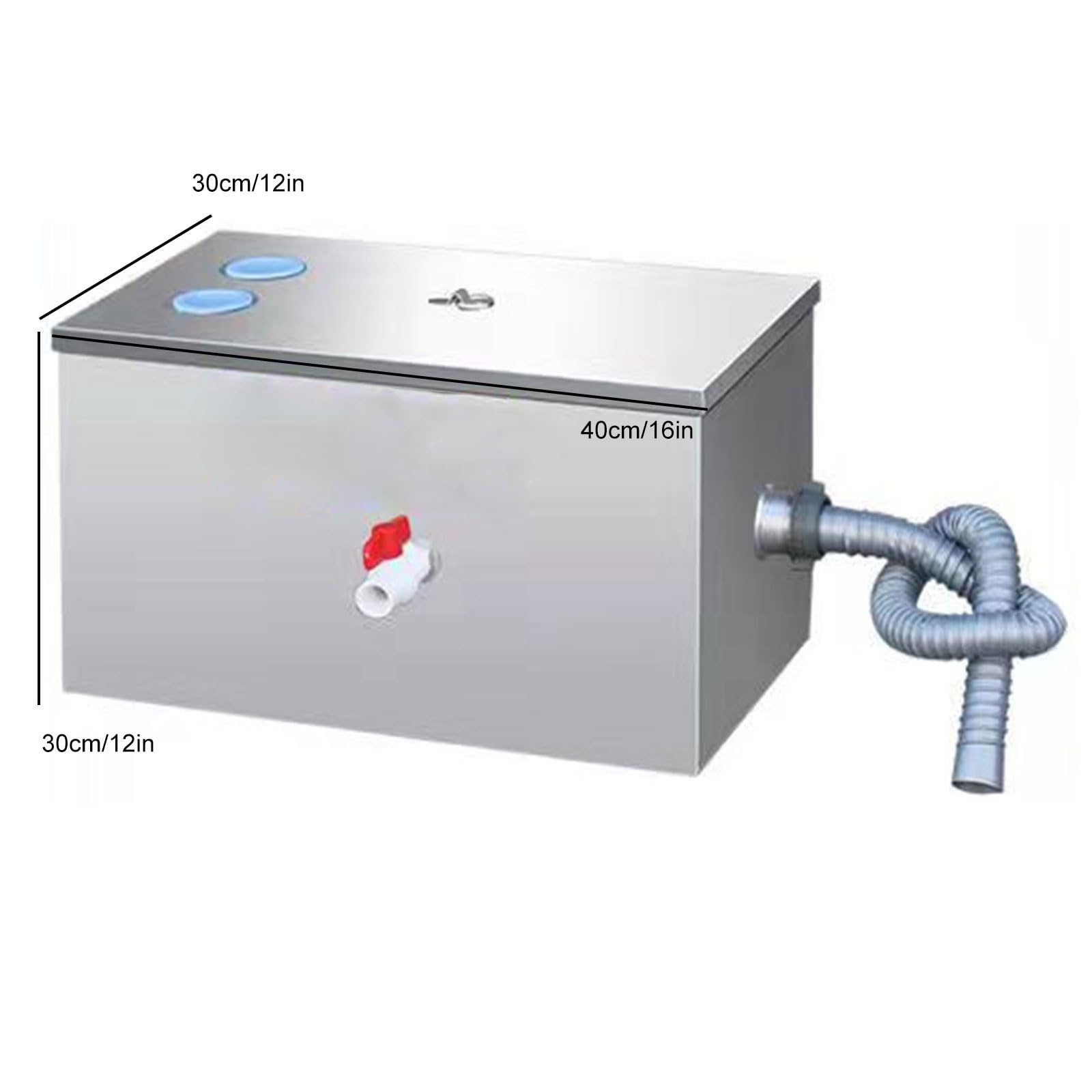 Siphon à graisse sous évier – Idéal pour les restaurants, cafés et cuisines commerciales à domicile, compatible avec lave-vaisselle
