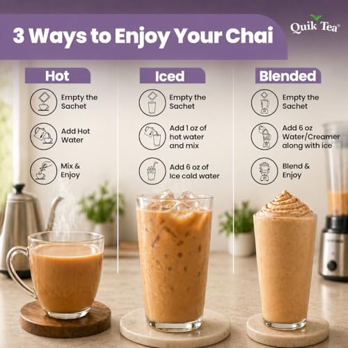 QuikTea Saffron Masala Chai Tea Latte