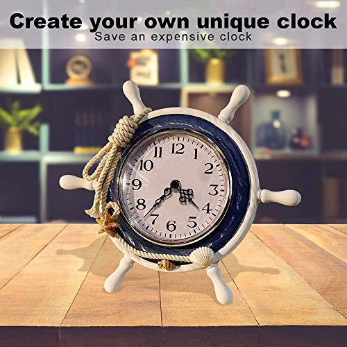 Emoon 2 Pack Clock Movement Mechanism With 4 Pairs Of Short Hands Battery Silent Sweep Operated Quartz Clock Motor Kit Diy Repair Parts Replacement, 3/4 Inch Total Shaft Length #TOP1