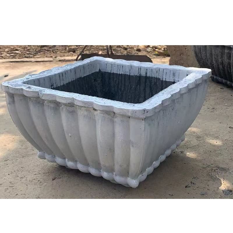 Nuovo stampo per vaso di fiori in cemento modello onda quadrato piccolo modello bonsai fatto in casa stampo in plastica creativa in stile europeo