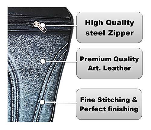 Image of Supreme - Black (Thick Flop) Tank Cover with Large Space for TVS Star City Plus
