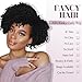 Fancy Hair Short Kinky Curly Wigs Side Part Afro Yanky Twist Wigs for Black Women Synthetic Twist Out Wig Natural Hairstyle for Daily Use (1B)