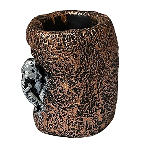 Image of AUGEN Pen Stand Decorative Hand Painted Elephant and Baby Elephant Design Stationery Holder | Gift Item | Table Top Decor (2082)