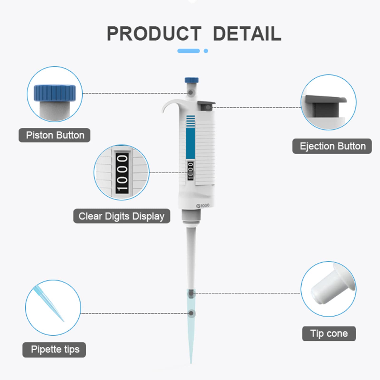 Variable Ajustable Manual De Un Solo Canal De Alta PrecisióN, Pipetas De Volumen, Micropipeta Esterilizable En Autoclave, para Laboratorio 10ml