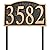 Address Sign Lawn Mounted - Custom House Number Plaque Sign,House Address Numbers for Outside House,Yard,Garden,Grass,Ground,Drive Way,Lawn, 911 Visibility 9'' x 6'', Thick with Solid Metal Stakes