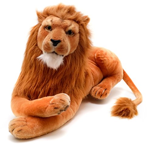 Lasodo The Lion - 39 Inch (Tail Measurement Not Included) Big Stuffed Animal Plush Cat - by Tiger Tale Toys