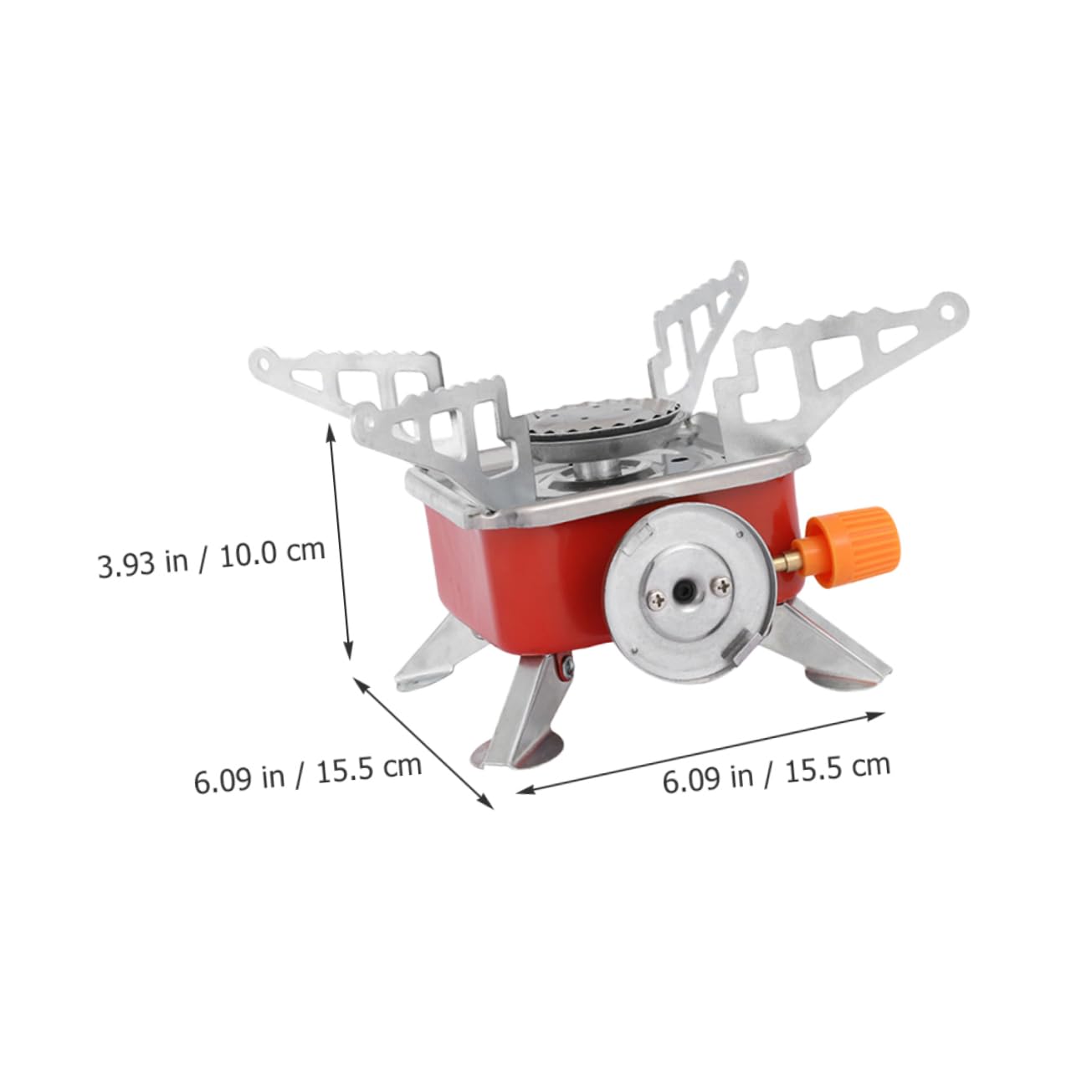 UPKOCH 2 Pièces Fournaise Pliante Portable Cuisson Réchaud De Camping Léger Inoxydable Pliable Chauffages De Camping Pour Tentes De Plein Air Réchaud De Randonnée Poêle à Bois Fonte Rouge