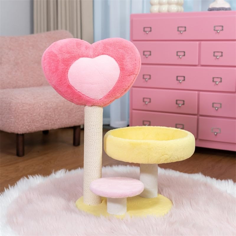 review Happy & Polly Cute Cat Tree for Indoor Cats - 27.6
