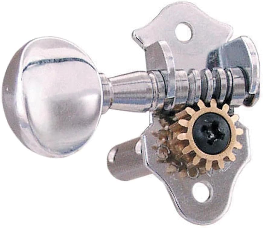Grover Sta-Tite Guitar Tuners/Machine Heads, Set of 6 (3 Treble/3 Bass), Chrome Finish, V97C
