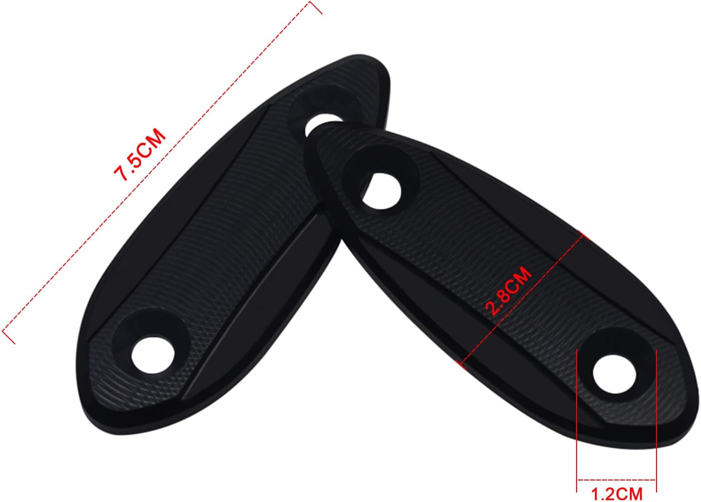 MFGZD Mirror Block Off Base Plates,2 PCS CNC Aluminum Moto Mirror Block Off Plates Compatible with ZX-6R 2009-2012 / ZX-25R 2020-2024 (Black, ZX-6R)